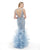 Morrell Maxie - 15756 Beaded Ruffled Mermaid Gown in Purple