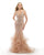 Morrell Maxie - 15761 Embellished Cascading Godet Mermaid Gown in Pink