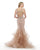 Morrell Maxie - 15761 Embellished Cascading Godet Mermaid Gown in Pink
