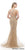 Morrell Maxie - 15764 Beaded V-neck Trumpet Dress in Neutral