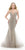 Morrell Maxie - 15767 Embellished V-neck Mermaid Dress in Gray