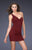 La Femme - 15833 One Shoulder Sweetheart Ruched Short Dress In Purple and Red
