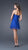 La Femme - Strapless Cutout V Neckline Chiffon Mini Dress 15853 In Blue
