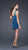 La Femme - Sexy Sequined Asymmetric Sheath Dress 15855 in Blue