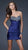 La Femme - Beaded and Pleated Sweetheart Stretch Satin Sheath Dress 15858 In Purple