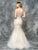 Colors Dress - 1585 Sheer Embellished Mermaid Dress in Gray and Neutral