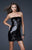 La Femme - 15863 Shining Sequin Strapless Mini Dress In Black