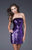 La Femme - 15863 Shining Sequin Strapless Mini Dress In Purple