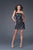 La Femme - Strapless Embellished Cocktail Dress 15876 In Black
