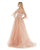 Morrell Maxie - 15887 Cold Shoulder Floral Embroidered Ballgown in Pink