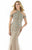 Morrell Maxie - 15895 Embellished High Halter Trumpet Gown in Pink