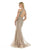 Morrell Maxie - 15895 Embellished High Halter Trumpet Gown in Pink