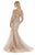 Morrell Maxie - 15899 Embellished Fringed Tulle Trumpet Gown in Pink