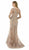 Morrell Maxie - Embroidered Illusion Scoop Evening Gown 15905 In Neutral