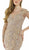 Morrell Maxie - Embroidered Illusion Scoop Evening Gown 15905 In Neutral