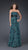 La Femme - Elegant Straight Across Chiffon Sheath Dress 15914 in Green and Black