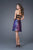 La Femrme - Sassy Strapless Printed A-line Cocktail Dress 15929  In Black and Multi-Color