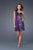 La Femme - Sassy Strapless Printed A-line Cocktail Dress 15929  In Black and Multi-Color