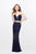 Primavera Couture - Two Piece Sequined Sweetheart Long Sheath Gown 1595 in Purple
