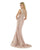 Morrell Maxie - 15960 Embroidered Tulle Mermaid Dress With Train in Pink