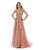 Morrell Maxie - 15985 Plunging Sweetheart Beaded Bodice Tulle Gown Pink