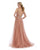 Morrell Maxie - 15985 Plunging Sweetheart Beaded Bodice Tulle Gown Pink