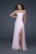 La Femme - 15985 Strapless Long Gown with Shimmering Sheer Side In Pink and Gold