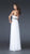 La Femme - 15986 Strapless Empire Gown with Gold Leafy Waistband in White and Gold