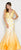 Colors Dress - 1598 Floral Ombre Satin Evening Dress in Yellow