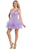 May Queen - One Shoulder Surplice Tiered Cocktail Dress