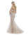 Morrell Maxie - 16000 Metallic Floral Embellished Mermaid Gown in Pink