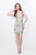 Primavera Couture - Sparkly Jeweled Mini Dress with Sheer Back 1601 in Neutral
