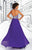 Tiffany Homecoming - 16026 Beaded Haltered Silky Chiffon Gown In Purple
