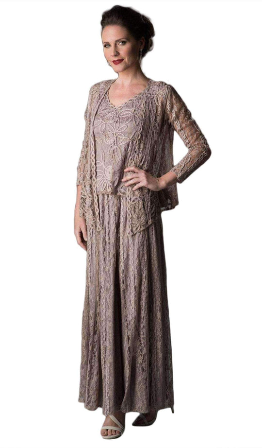 Soulmates - 1602 Embroidered Circle Skirt Three Piece Gown