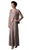 Embroidered Circle Skirt Three Piece Gown 1602 in Brown