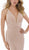 Morrell Maxie - 16033 Strappy Plunging V-Neck Sheath Evening Dress in Pink