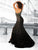 Tiffany Homecoming - 16036 Embellished Asymmetric Trumpet Dress In Black and Multi-Color