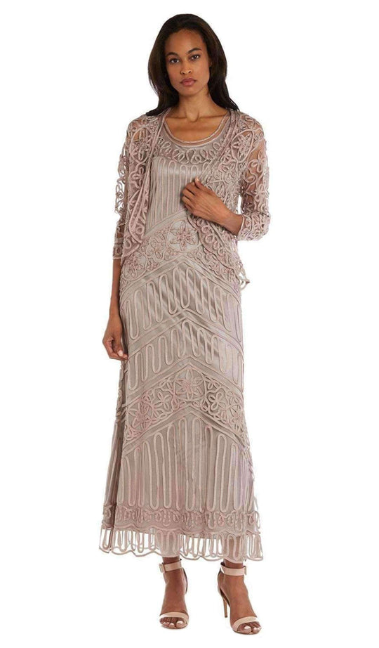 Soulmates - 1603 Soutache Lace Embroidered Dress and Jacket Gown