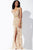 12085 Beaded V-neck Sheath Dress