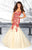 Tiffany Homecoming - 16040 Strapless Embellished Mermaid Gown In Red and Neutral