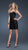 La Femme - Stunning Sequined Straight Across Sheath Dress 16047 in Black