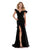 Morrell Maxie - 16059 Ruffled Off-Shoulder Trumpet Dress in Black
