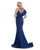 Morrell Maxie - 16061 Ruffled V-neck Scuba Mermaid Dress
