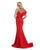 Morrell Maxie - 16061 Ruffled V-neck Scuba Mermaid Dress