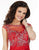 Tiffany Homecoming - Embroidered Bateau Neck Chiffon A-line Dress 16062 In Red