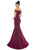 Ashley Lauren - 1606 Off-Shoulder Metallic Scuba Mermaid Dress In Pink