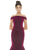 Ashley Lauren - 1606 Off-Shoulder Metallic Scuba Mermaid Dress In Pink