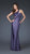 La Femme - Dazzling Beaded Asymmetric Neck Sheath Dress 16072 In Purple