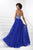 Tiffany Homecoming - Embroidered Sweetheart Silky Chiffon A-line Dress 16078 In Blue