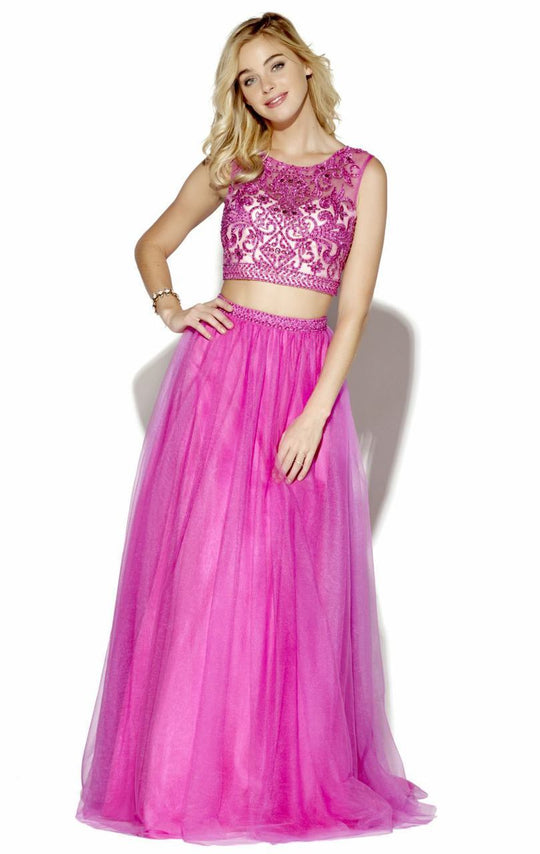 16092 Dress in Magenta Nude